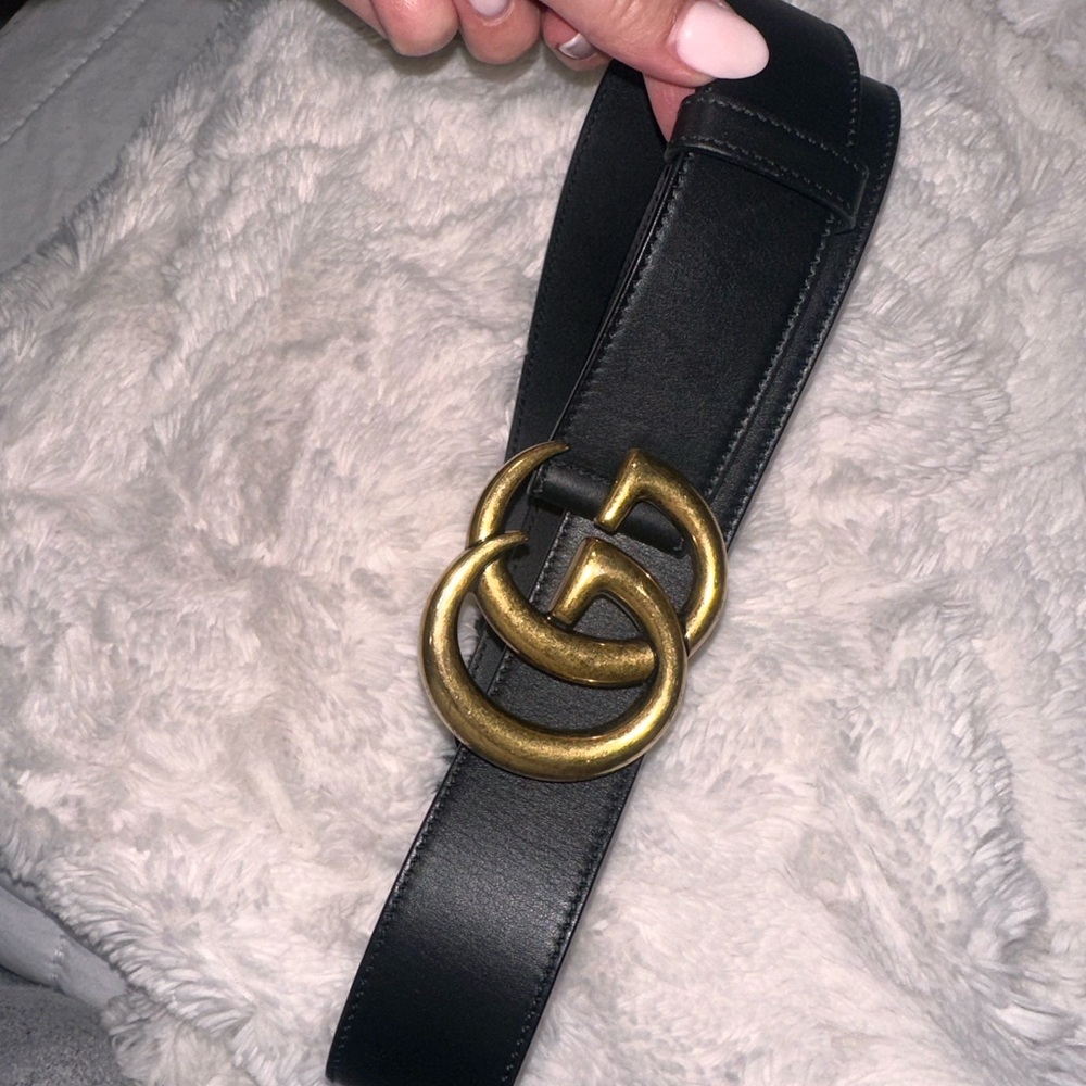 GG MARMONT LEATHER BELT size 90